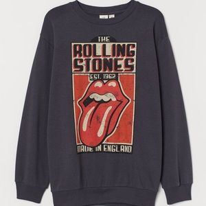 H&M Womens L Rolling Stones Sweatshirt